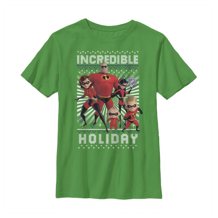 The Incredibles 2 Boy’s Ugly Christmas Family  T Shirt