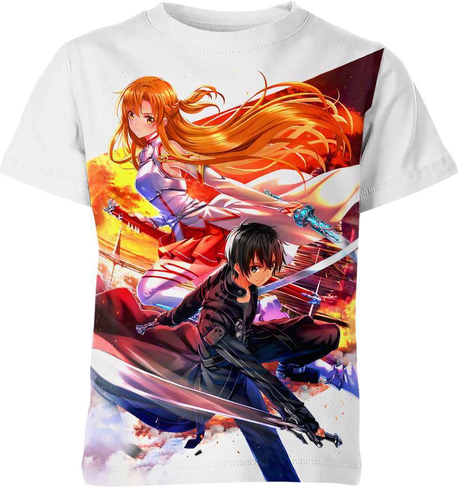 Kirito Kazuto Kirigaya And Yuuki Asuna From Sword Art Online Shirt