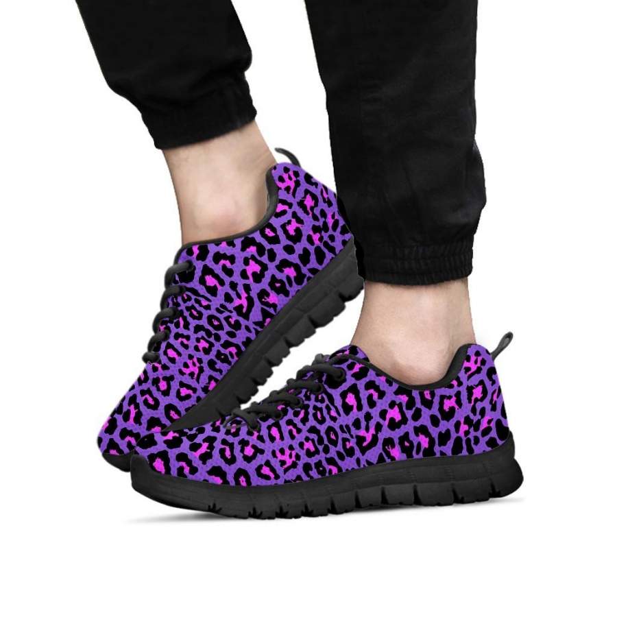 Purple Leopard Men’s Sneakers