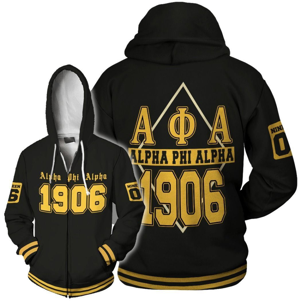 Fraternity Hoodie – Alpha Phi Alpha Diamond Greek Letter Hoodie