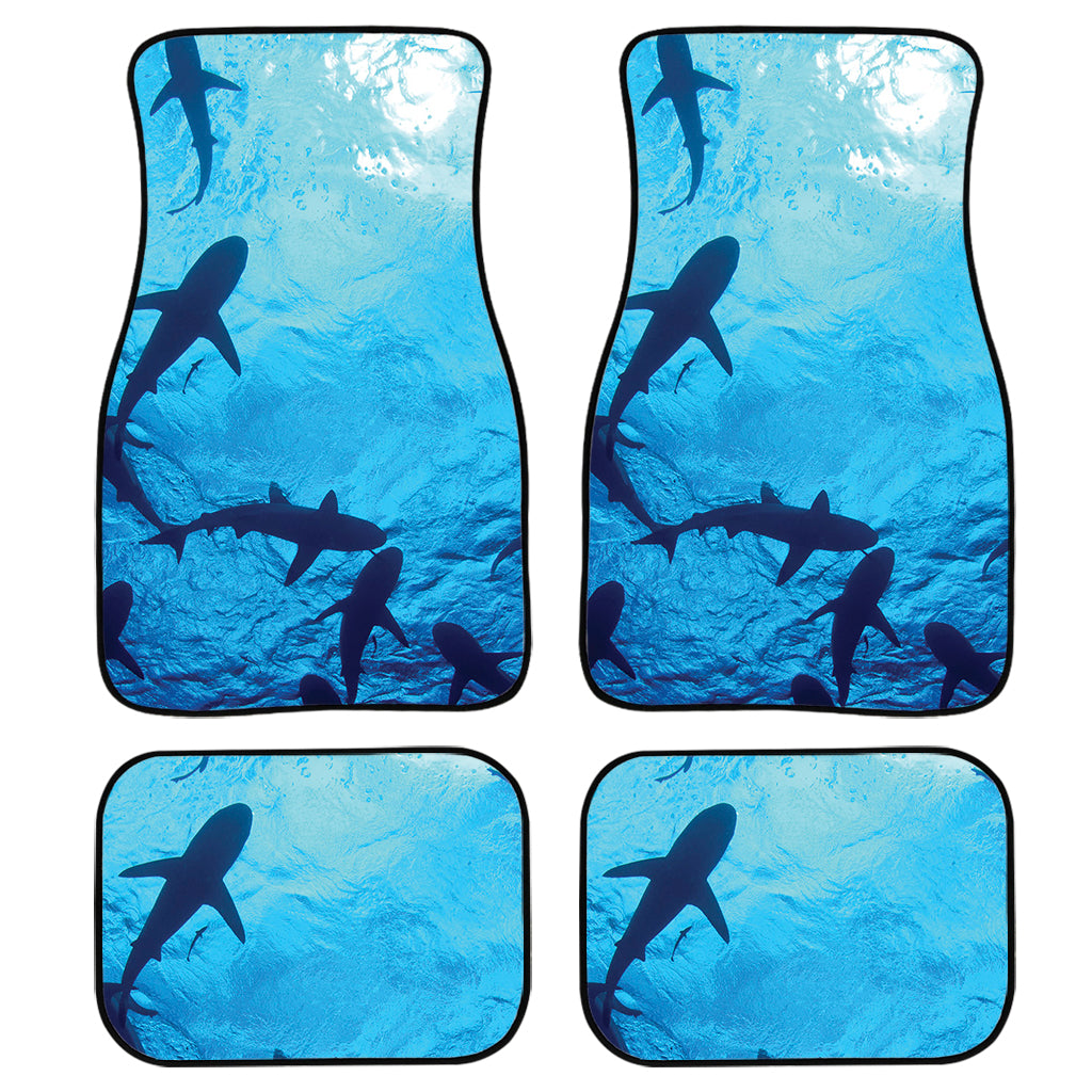 Shark Underwear Print Front And Back Car Floor Mats