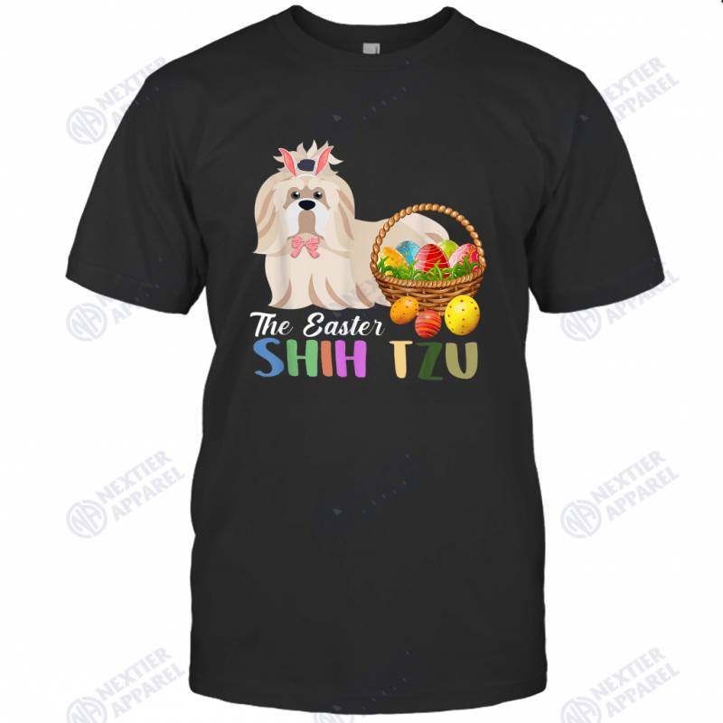 Shih Tzu Easter Day Costume Love Egg And Bunny Ears Gift T-shirt