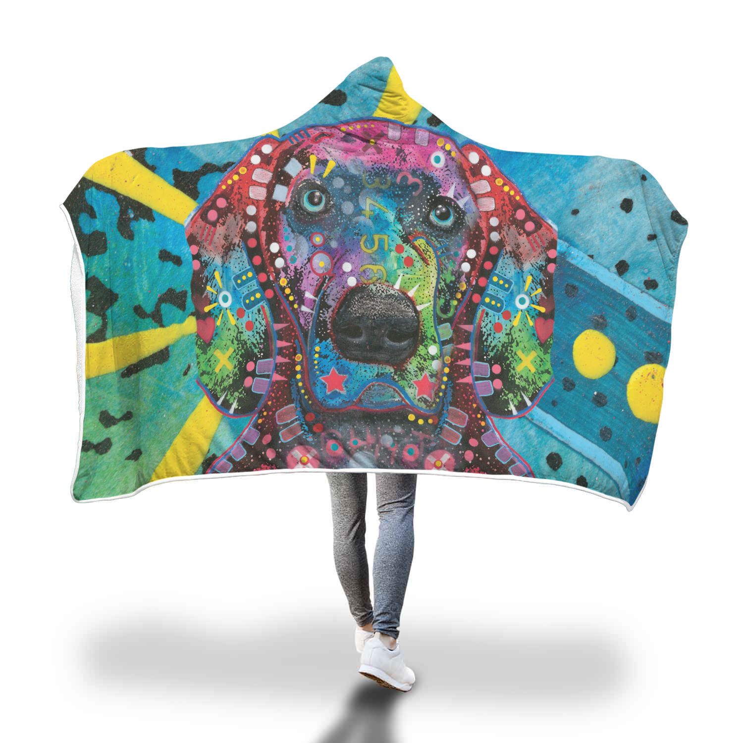 Weimaraner Design Hooded Blanket – Dean Russo Art