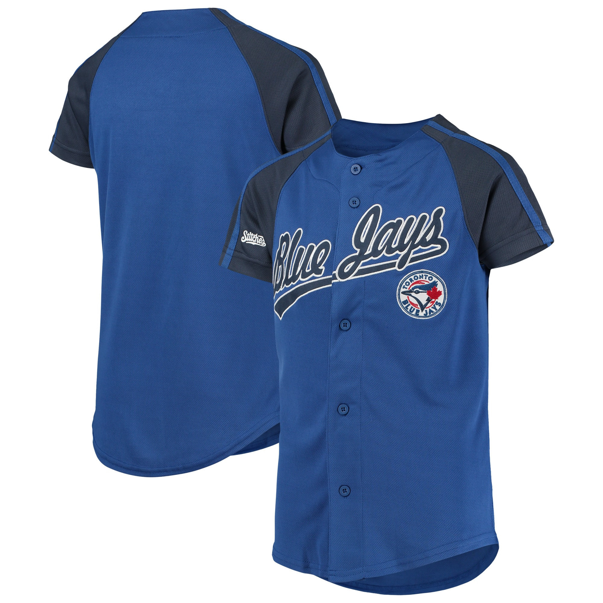 Toronto Blue Jays Stitches Team Logo Jersey – Royal MLB