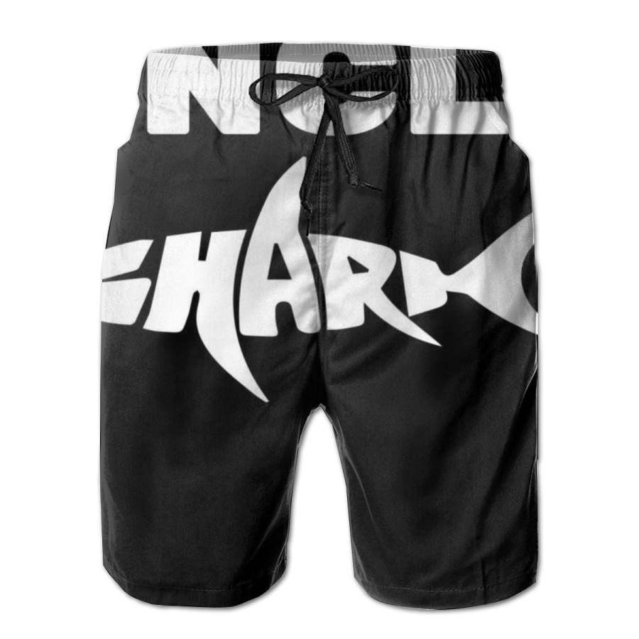 2 Pack Uncle Shark Horizontal Poster Men Swim Trunks Drawstring Elastic Waist Quick Dry Beach Shorts with Mesh Lining Swimwear Bathing Suits