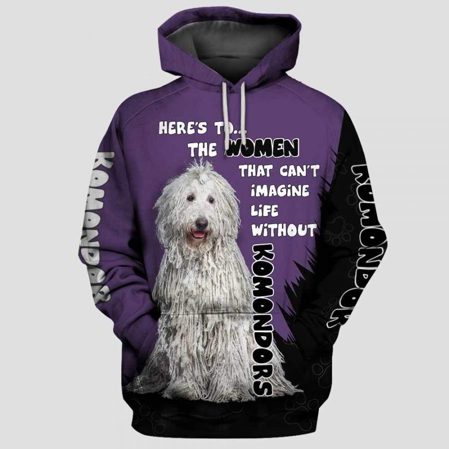 KOMONDOR DOG Women 3D Hoodie Full Printing