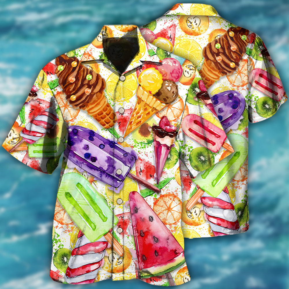 Ice Cream Colorful Style Hawaii Shirt Ha64654