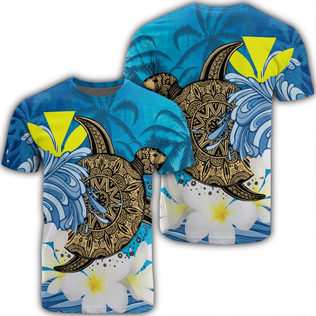 Hawaiian Sea Turtle Plumeria Coconut Tree Ah Ha69666