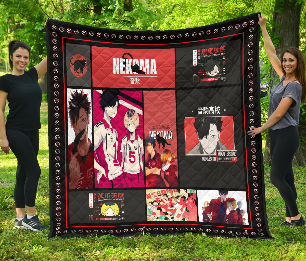 Tetsuro Kuroo Haikyuu Premium Quilt Blanket Anime Home Decor Custom For Fans Na041502