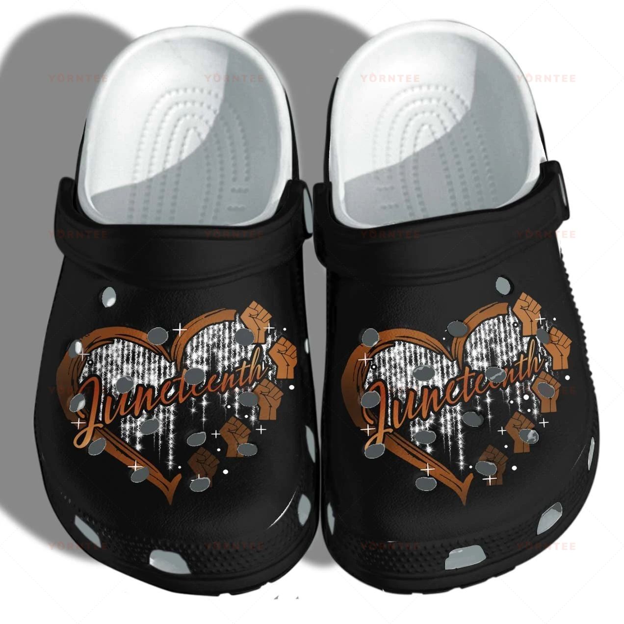 Juneteenth Shoes clogs Gifts For Black Queen – Heart Hand Power clog Shoes  Girls For Mens And Womens