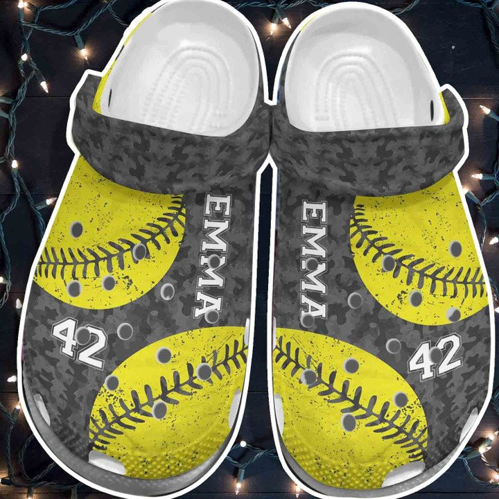 Base Ball Customize Crocs Classic Clogs Shoes Name Can Be Custome Crocs Classic Clogs Shoes
