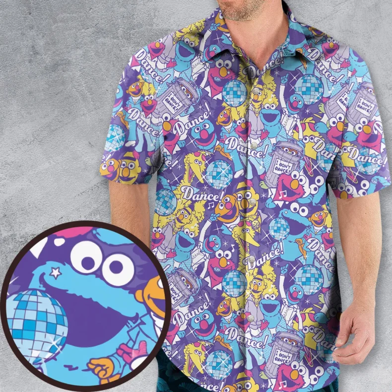 Groovy Dance Sesame Street Hawaiian Shirt