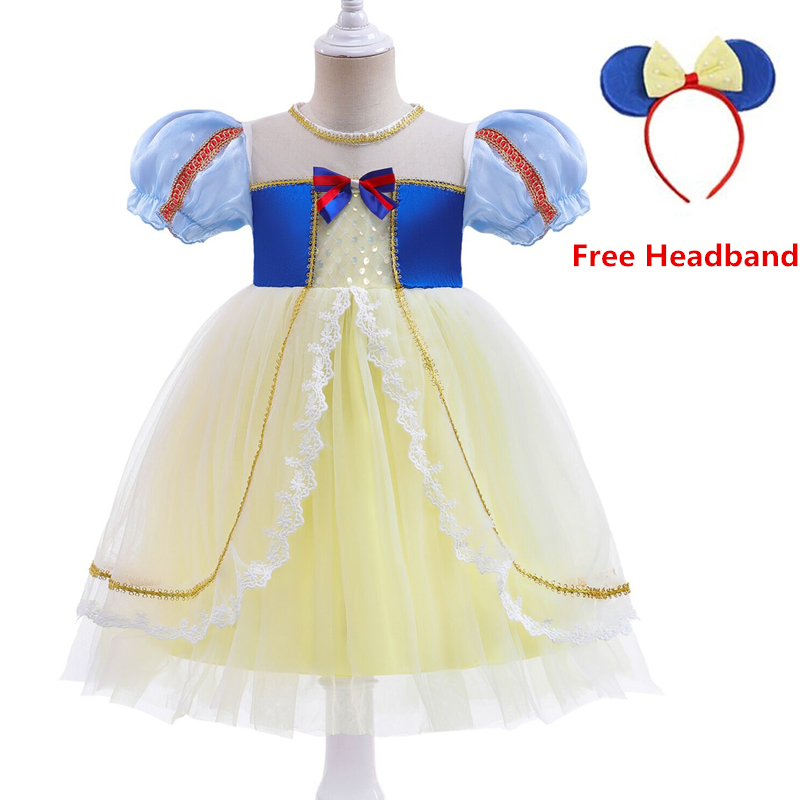 Snow White Princess Dress Kids Halloween Cosplay Costume Children Christmas New Year Party Clothes Carnival Children Clothing alx