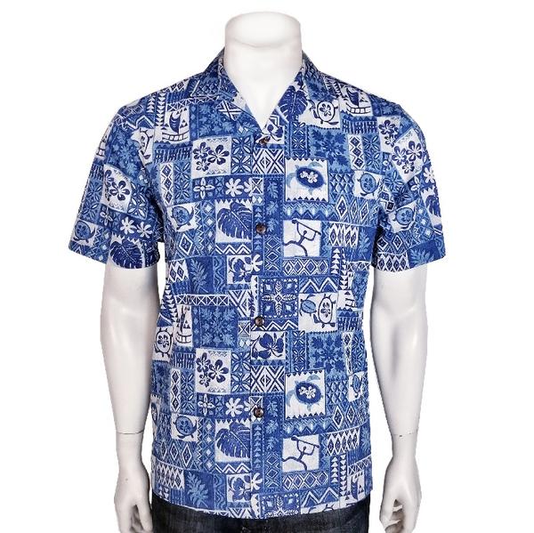 Royal Hawaii Creations Tapa Aloha Shirt Ha22203