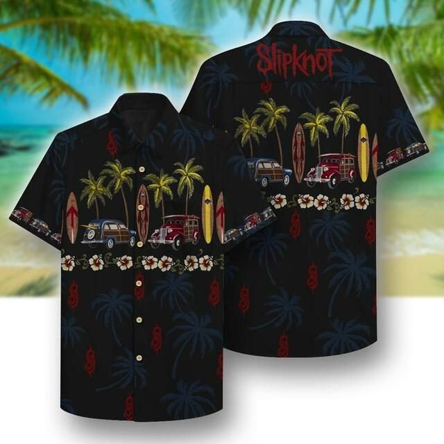 Slipknot Hawaii Iv Graphic Print Short Sleeve Hawaii Casual Shirt Ha34248