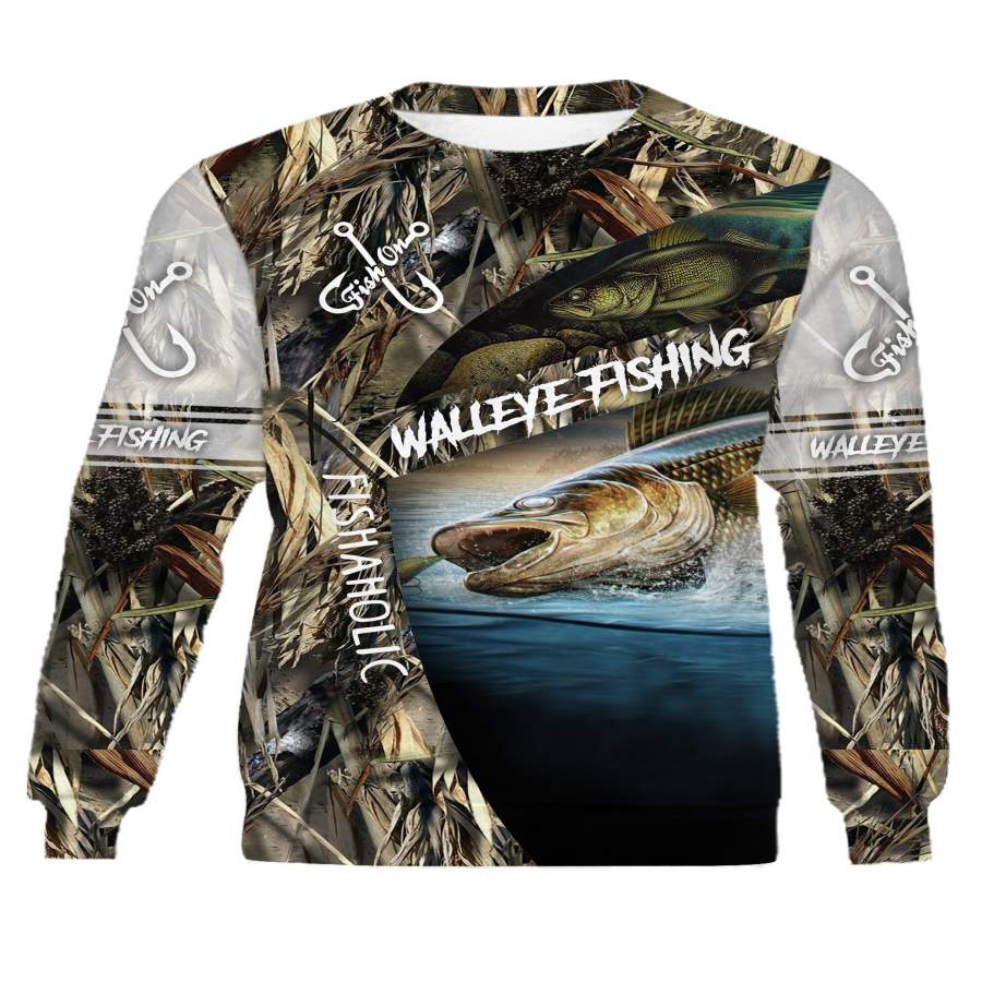 WALLEYE FISHING 3D ALL OVER PRINTED SHIRTS – FISHAHOLIC NQS103 PQB