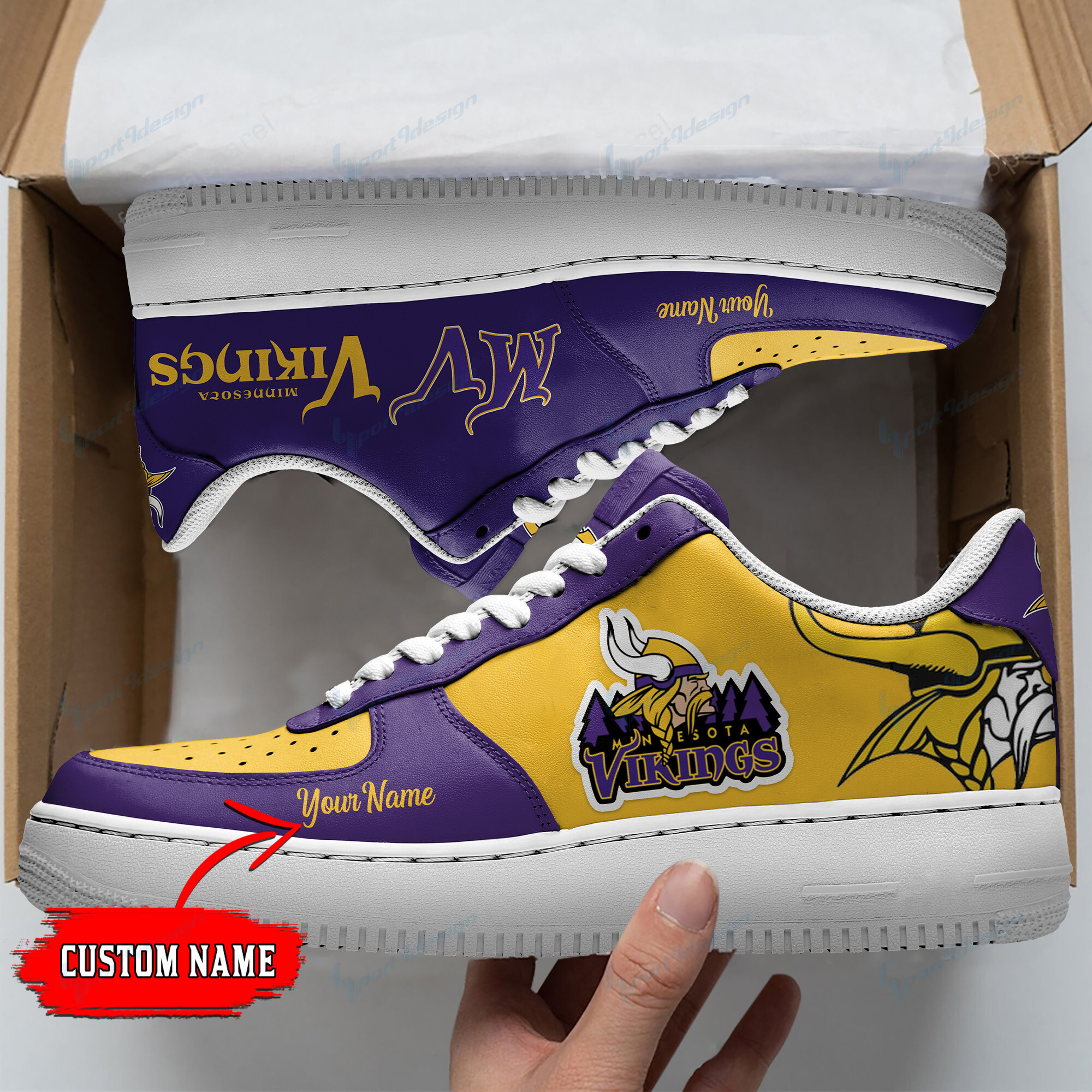 Minnesota Vikings Personalized Af1 Shoes Bg24