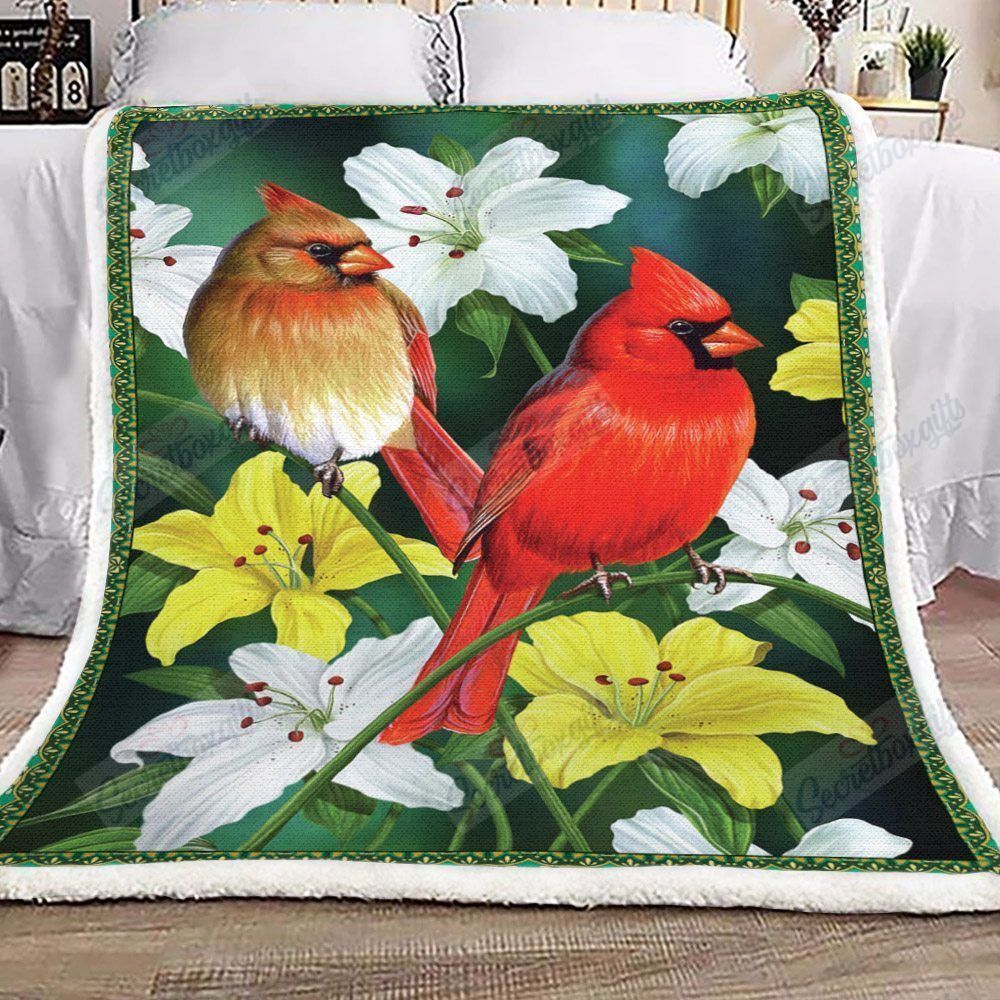 Cardinal And Flower Gs-Cl-Kc2406 Fleece Blanket