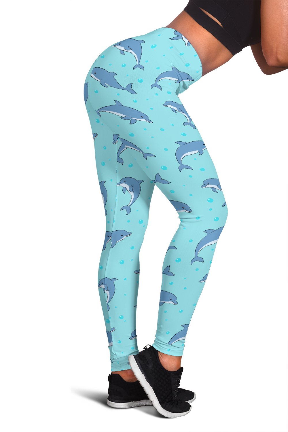 Dolphin Baby Cute Print Pattern Women Leggings