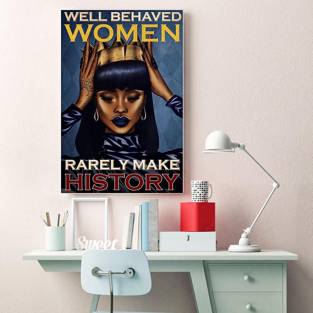 Black African American Best Canvas Prints Graphic Black Pride Poster Art Prints Afro Girl Afro Man Stunning Wall Canvas