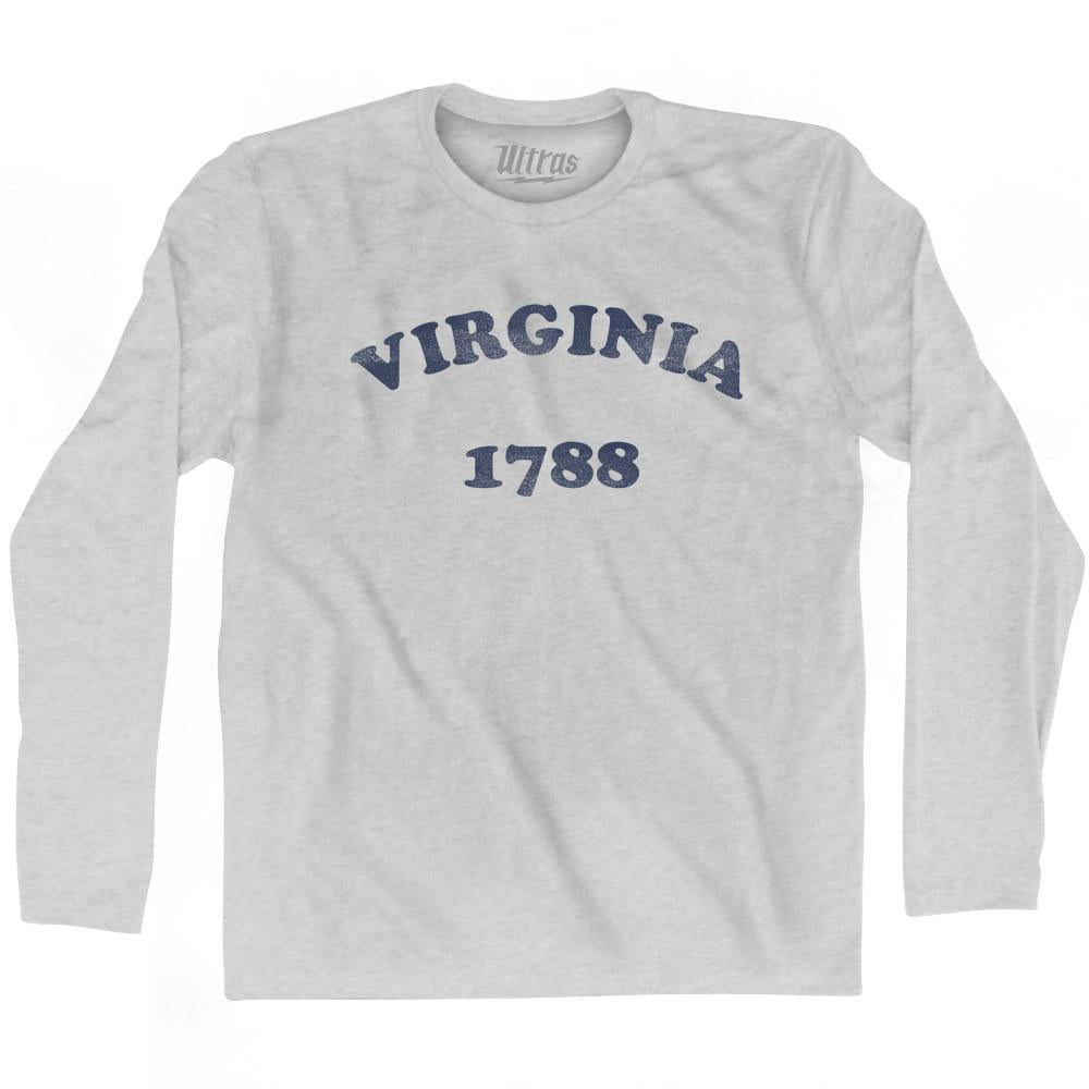 Virginia State 1788 Adult Cotton Long Sleeve Vintage T-shirt