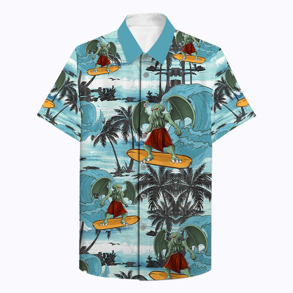 Cthulhu Surfing Hawaii Shirt Ha52243