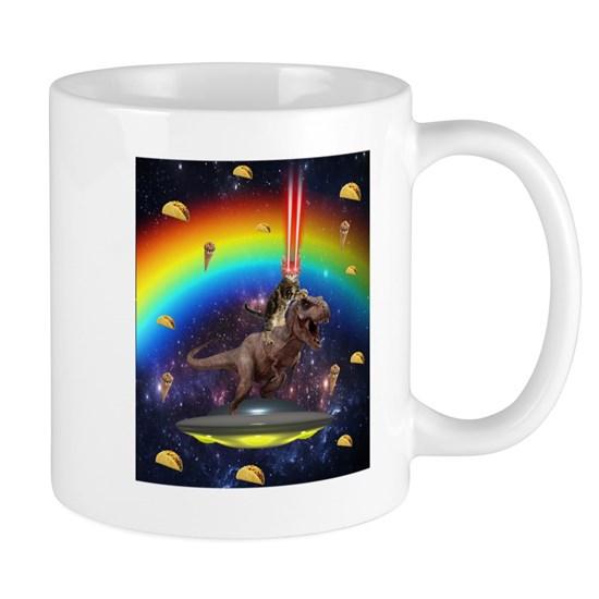 Taco Cat Laser T-Rex Space Kitty Dinosaur Pro Mug