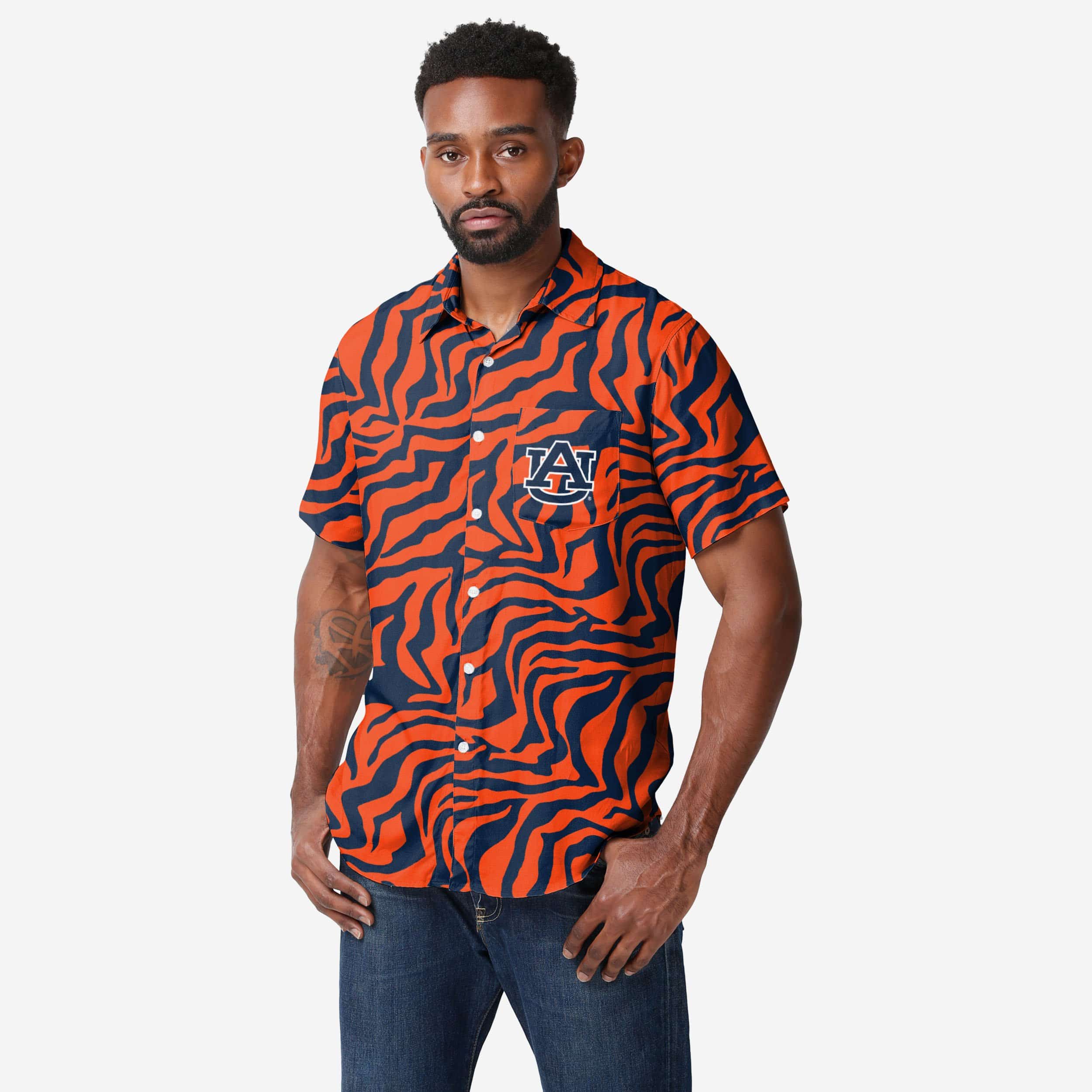 Auburn Tigers Thematic Button Up Shirt