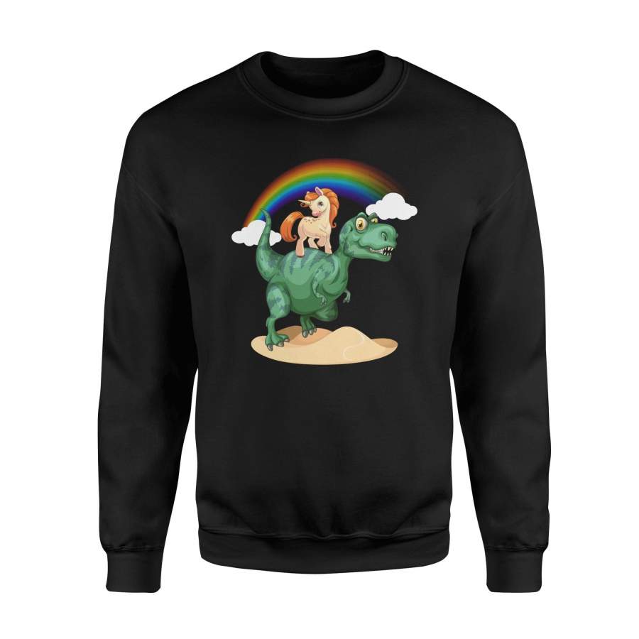 Unicorn And Dinosaur Fleece Sweatshirt