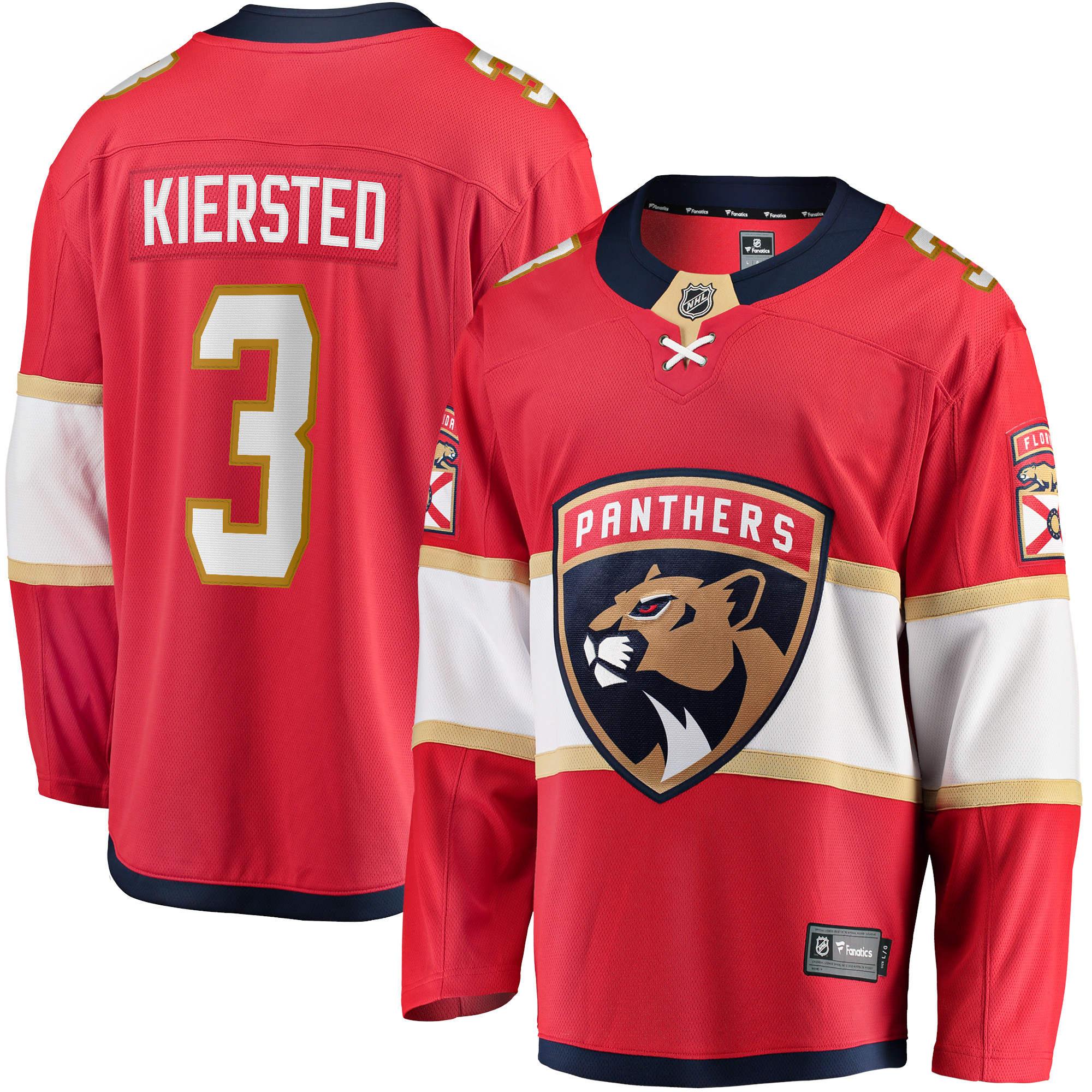 Matt Kiersted Florida Panthers Branded Home Team Breakaway Player Jersey – Red