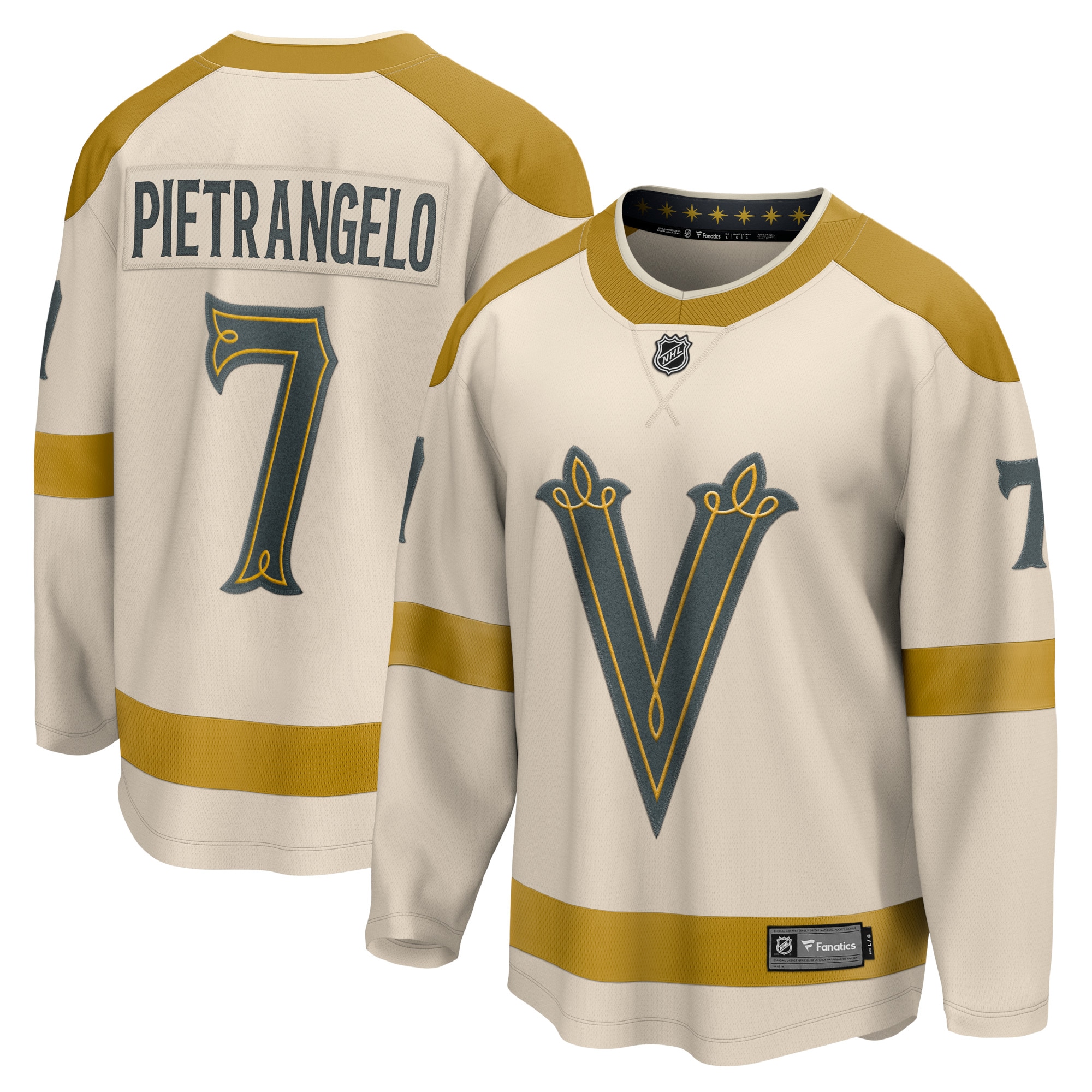 Alex Pietrangelo Vegas Golden Knights Branded 2024 NHL Winter Classic Breakaway Player Jersey – Cream