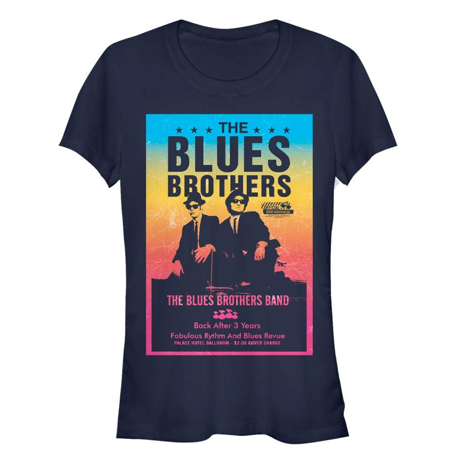 The Blues Brothers Junior’s Retro Band Poster  T Shirt