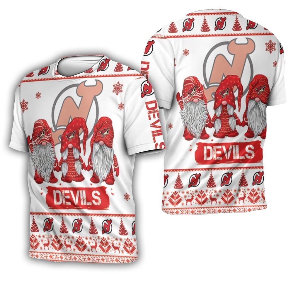 Christmas Gnomes New Jersey Devils Ugly Sweatshirt Christmas 3D 3D T-Shirt