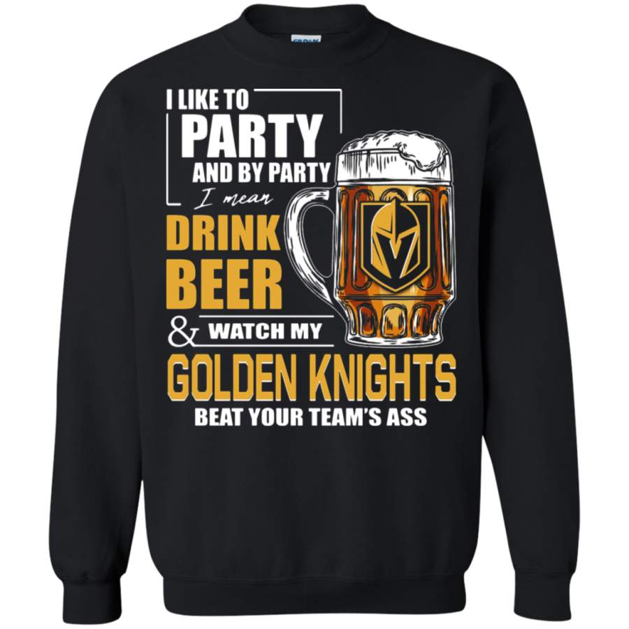 AGR I Like To Drink Beer & Watch My Vegas Golden Knights Ice Hockey Sweatshirt