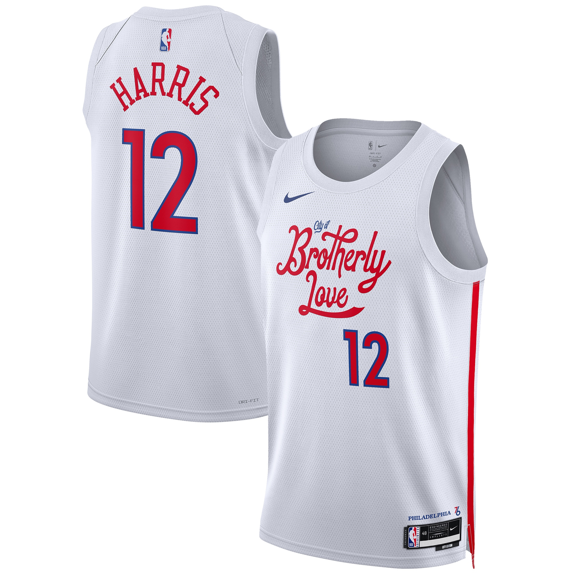 Tobias Harris Philadelphia 76ers Unisex 2022/23 Swingman Jersey – City Edition – White