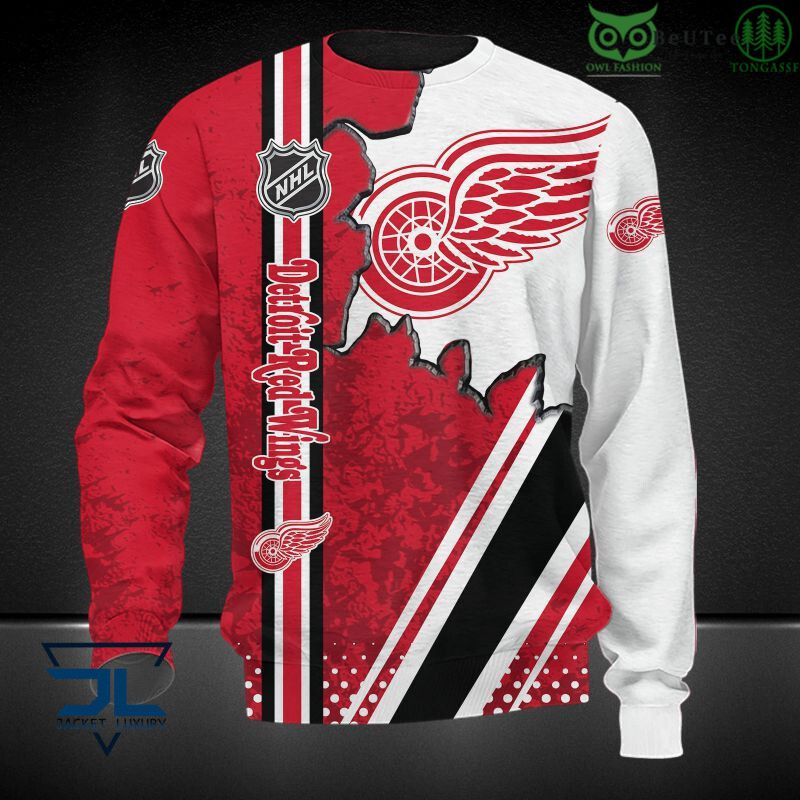 Detroit Red Wings Logo Scratch Fanmade Gift For Fan Ugly Wool Sweater Christmas