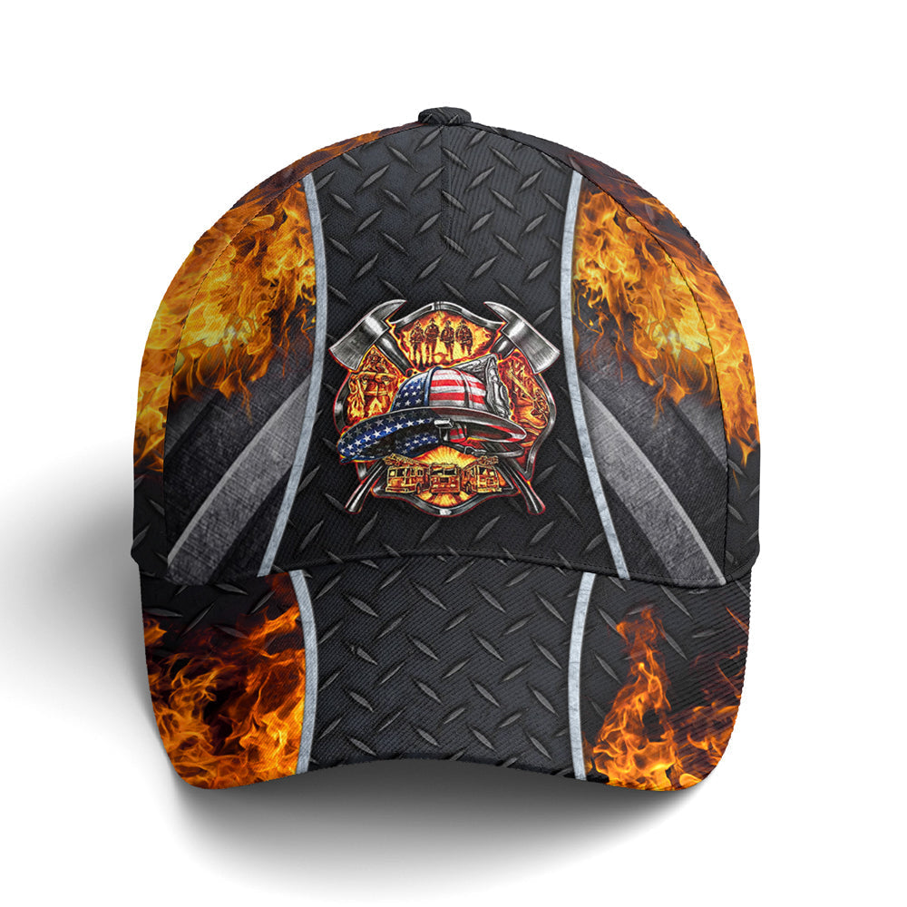 Firefighter Logo Metallic Baseball Cap Coolspod