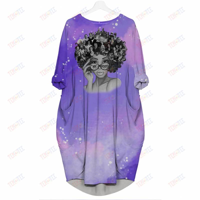 Temotee African Dress 10 – My Roots 3D Dress for Black Girls Afro Girl Shirt African American Woman Gift Idea TMT5803