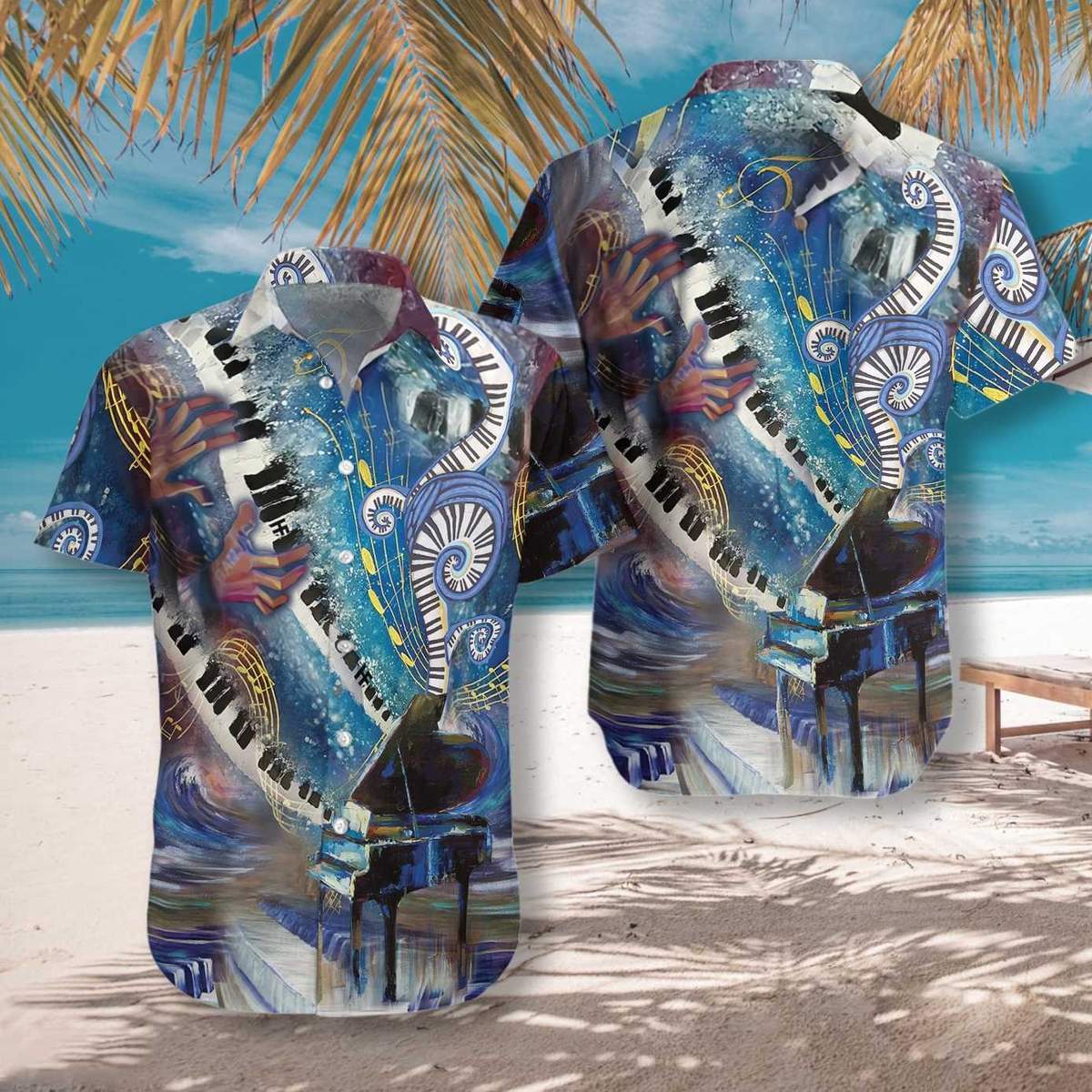 Where Words Fail Piano Melody Hawaiian Shirt Pre12034