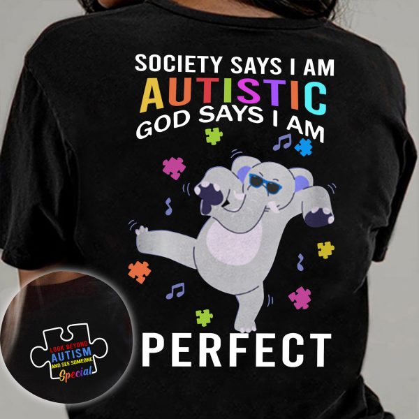 Autistic Elephant Autism Unisex T-Shirt For Men Women Kid Autism Awareness Shirts Clothing Gifts Family Ht