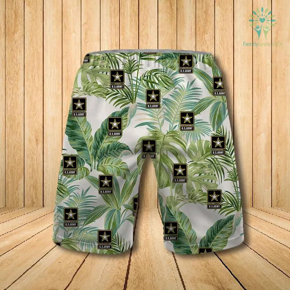 Army Hawaii Beach Shorts Colorful S Ha51485