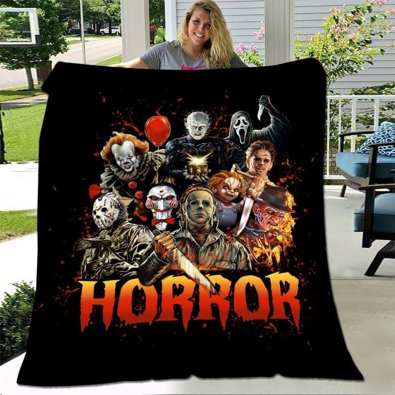 Horror Movie Halloween Horror Movie Characters Blanket