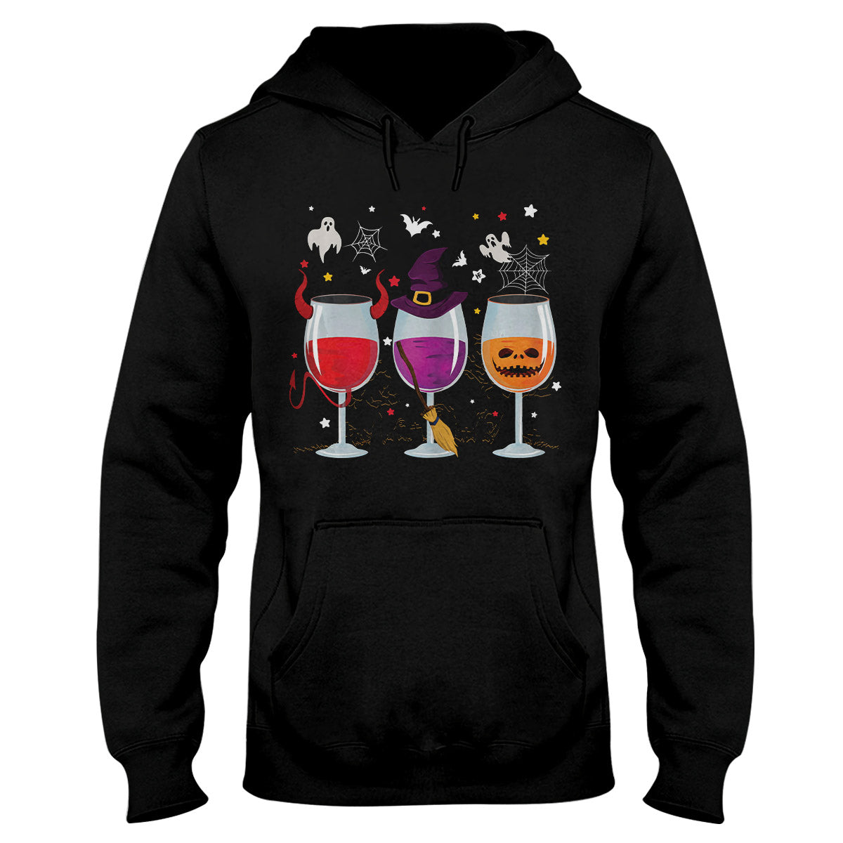 Halloween Wine Drink Scary Halloween Shirt For Women, Best Halloween Hoodie