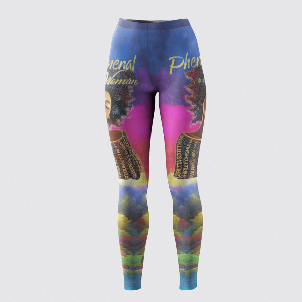 Phenomenal Woman Art Black Girl All Over Print 3D Leggings Us Size