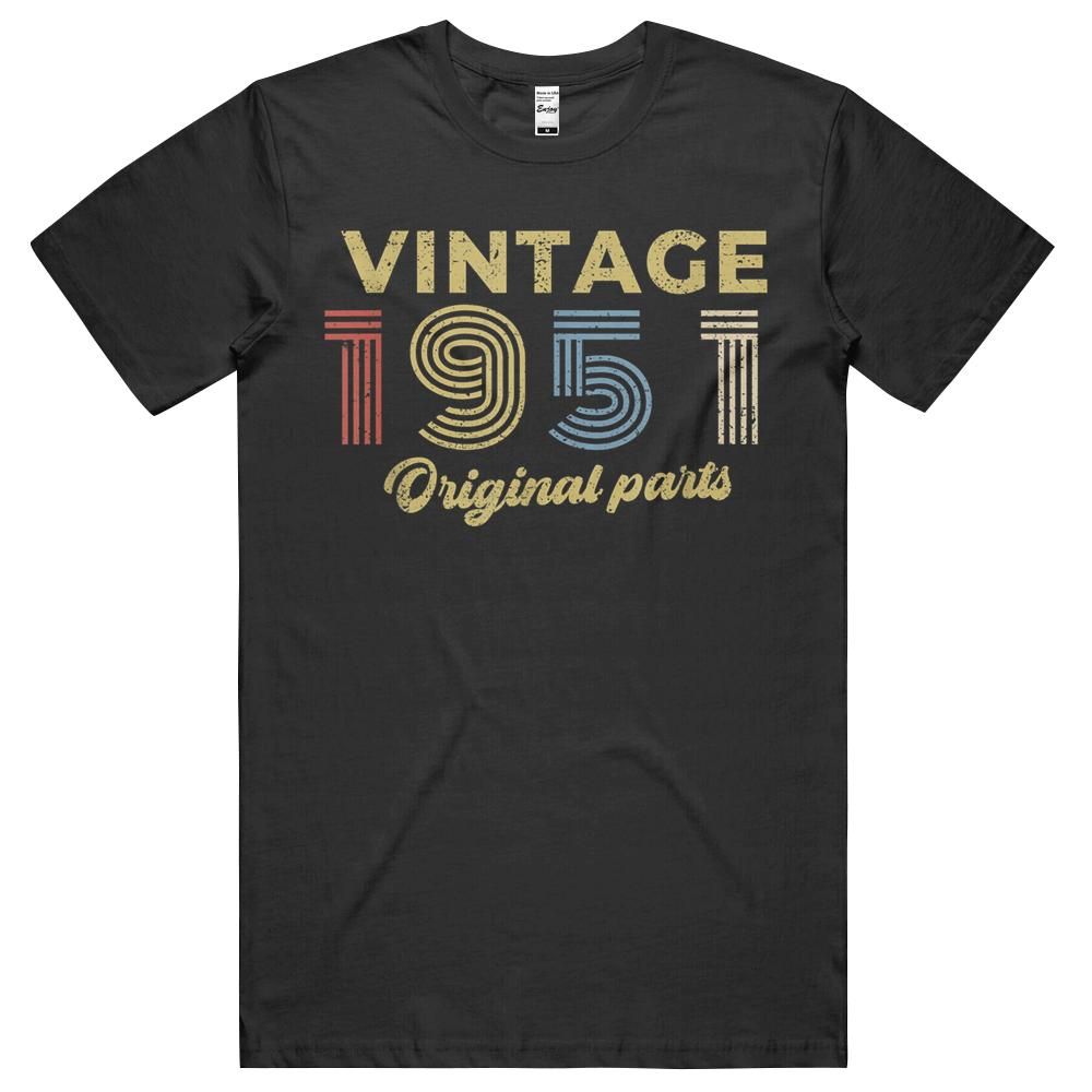 1951 Birthday Gift Retro Birthday Vintage 1951 Original Part T-shirt