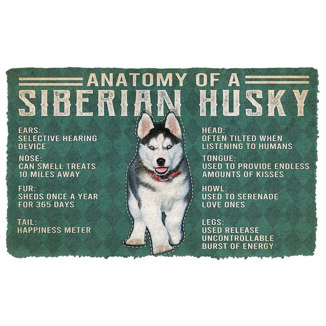 Alohazing 3D Anatomy Of A Siberian Husky Doormat