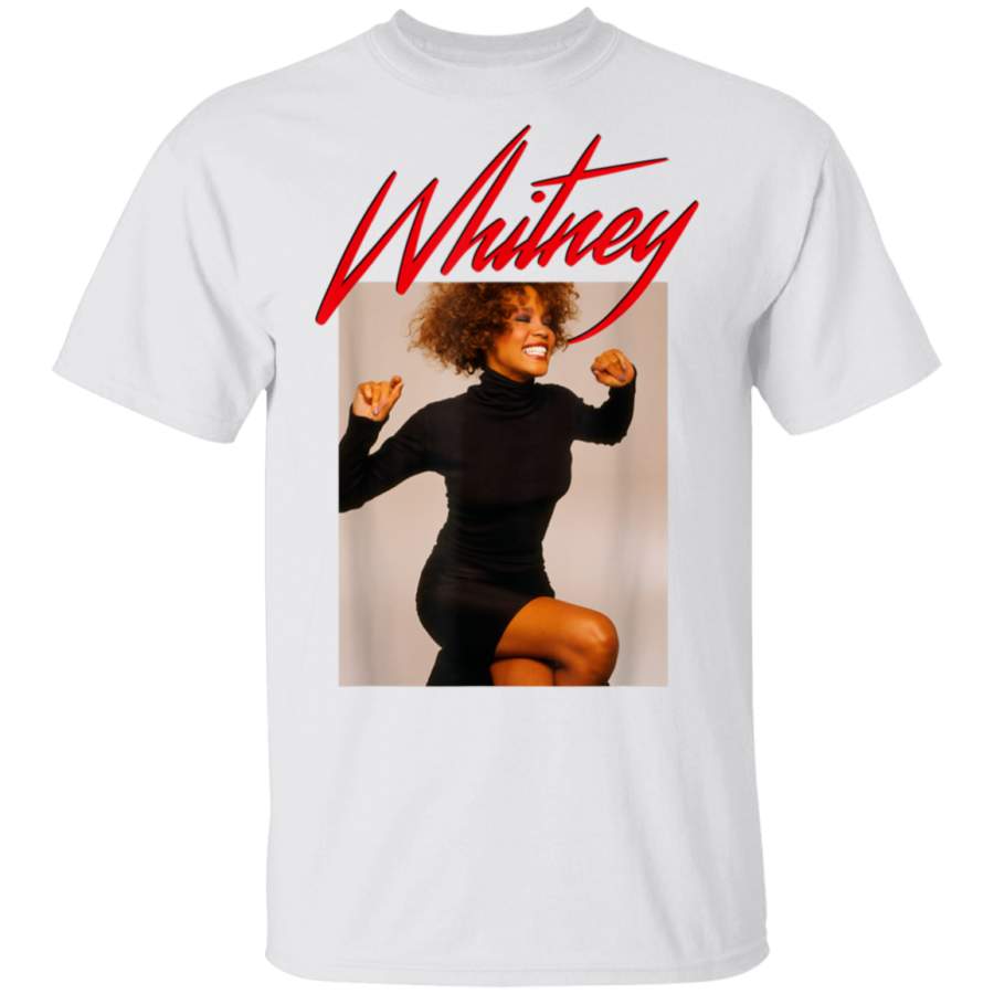 Whitney Houston Official Photo Red Title TShirt