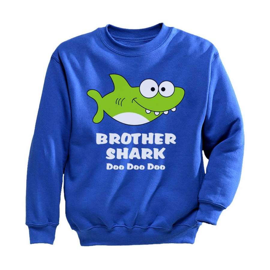 Brother Shark Doo Doo Gift For Big Brother Toddler/Kids Sweatshirt