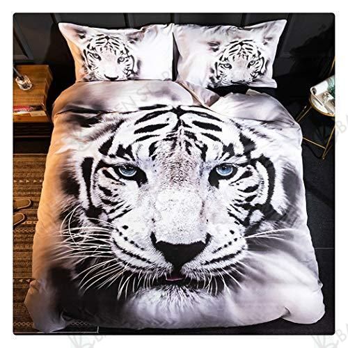 White Tiger Staring You 3D Printed Bedding Set Bedroom Decor