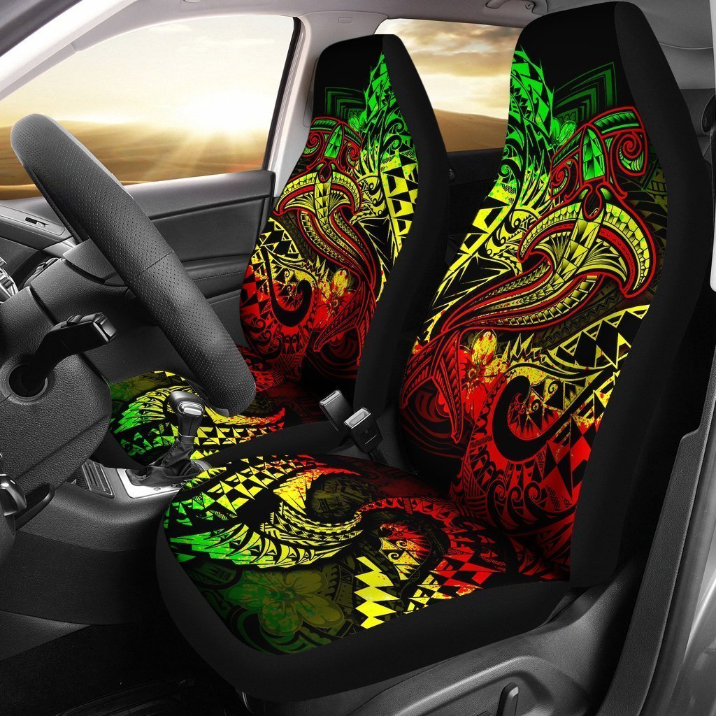 Car Seat Covers Polynesian Reggae Shark